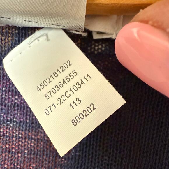 Chico's Womens Open Cardigan Sweater Size 1 (US M/8) Abstract Floral Artsy - Picture 8 of 8